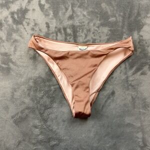 Baobab Ola Bikini Bottom Womens Small Brown Sugar Swimwear Gold Shell Detail NWT